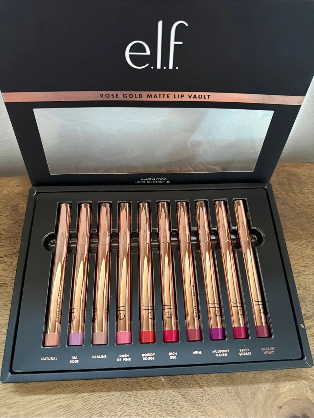 e.l.f Rose Gold Matte Lip Vault - 10-Piece lipsticks